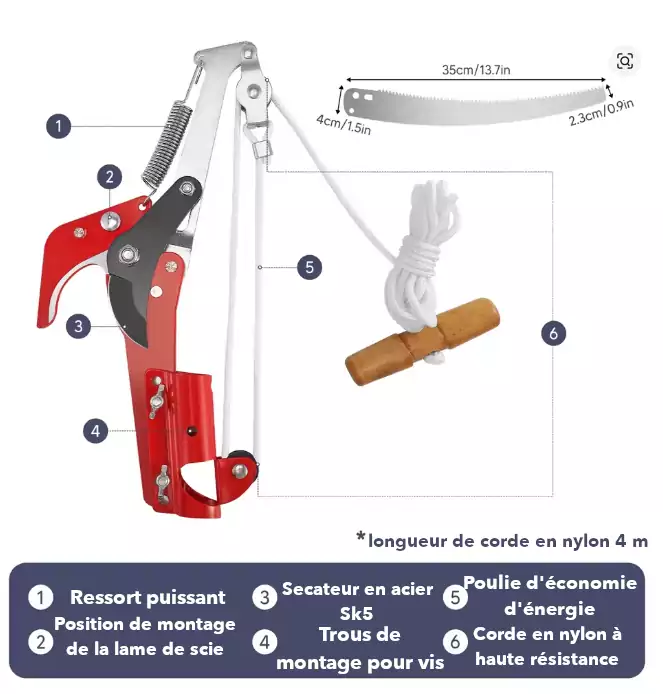 echenilloir telescopique en détails