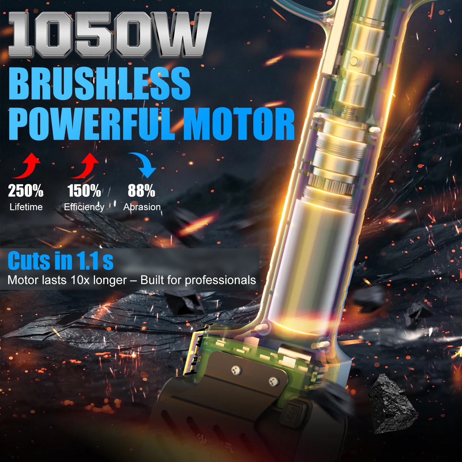 Sécateur électrique télescopique professionnel systeme brushless